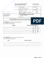 John P Gilbert Financial Disclosure Report For 2009