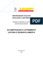 Alfabetização E Letramento Leitura E Desenvolvimento: Universidade Paulista Educação A Distância