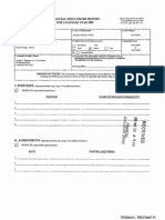 Michael H Watson Financial Disclosure Report For 2009