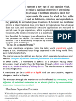 Membrane Processes