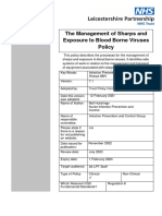 Management of Sharps and Exposure To Blood Borne Viruses Policy