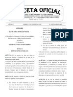 Ley de Salud Estado Merida Agosto-1995