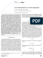 A Model To Describe The Settling Behavior of Fractal Aggregates