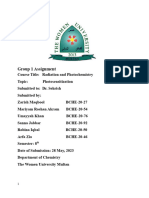 Group 1 (8th Semester) Photosensitization