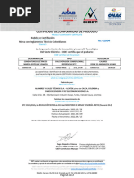 Certificado Centelsa