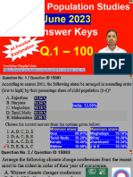 Solved Paper - Population Studies June 2023