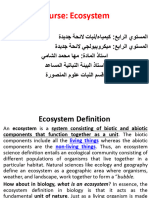 First and Second Lectures of Ecosystem