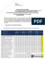 Resultado de Entrevista y Resultado Final Cas 025 2024