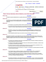 Título V. de Las Relaciones Entre El Gobierno y Las Cortes Generales - Constitución Española