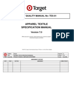 Textile Specification Manual TQM-TEX-01 Apparel