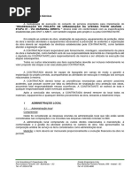 10.2 Especificações Técnicas: 1 Administração Local