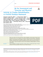 A Clinical Guide For Assessment and Prescription of Exercise and Physical Activity in Cardiac Rehabilitation. A CSANZ Position Statement