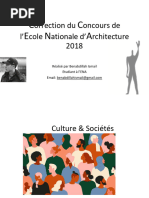 Correction Du Concours D'accès A L'école Nationale D'architecture 2018 PDF