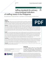 Determining Staffing Standards For Primary Care Services Using Workload Indicators of Staffing Needs in The Philippines