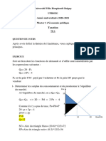 Corrigé TD Taxation Et Reglementation