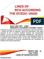 Research Lines According To ECEDU UNAD