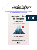 O Pequeno Livro de Tradições Japonesas A Arte de Alcançar Uma Vida Plena 1st Edition Erin Niimi Longhurst Full Chapter Download PDF