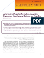 Alternative Dispute Resolution in Africa: Preventing Conflict and Enhancing Stability