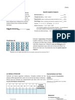 Feuille de Travail Sur La Numérologie Et Tableau de Lecture