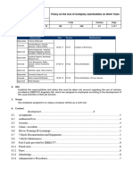 Policy On The Use of Company Automobiles As A Work Tool PDF