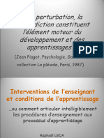 CM Interventions de L'enseignant Et Conditions de L'apprentissage M1