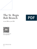 ST Regis Bali Brunch Menu Update March 2024