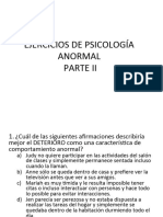 Ejercicios de Psicología Anormal, Parte 2