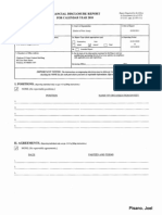 Joel Pisano Financial Disclosure Report For 2010