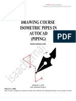 Isometric Drawing of Pipes in AutoCAD Piping