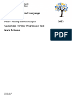 English As A Second Language: Cambridge Primary Progression Test