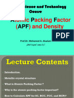 MSC Atomic Packing Factor 2024 PDF