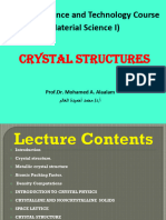 MSC Crystal Structure Lecture 2024 PDF