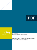 Assessment of Technical Documentation of Class III Medical Devices