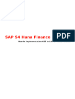 How To Implementation GST in SAP S4 HANA