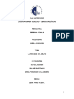 La Tipicidad Del Delito - Trabajo en Grupo Derecho Penal Ii