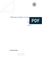 Pharmacy Quality Assurance