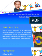 Role of CHN in School Health Services