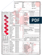 9381 Feuille de Personnage Vampire Mascarade