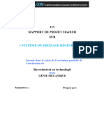 Projet Btech ME Sur Le Système de Freinage Régénératif