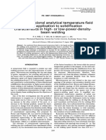 Three Dimensional Analytical Temperature Field and Its Applications To Solidification Characteristics in High-Or Low-power-Density-beam Welding