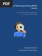 The Science P Reasoning Inventory (SPR-I) Form B: Christopher Osterhaus Susanne Koerber Beate Sodian