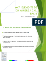 Chap 7 Eléments de Plannification Miniere