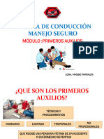 Escuela de Conducción Modulo de Primeros Auxilios