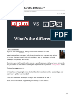 NPM Vs NPX Whats The Difference