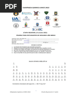 Prueba Regional de 2º Medio 2022 Versión Estudiantes