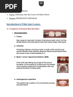 Addressing White Spot Lesion in Pediatric Patient DR Yasmin Naser