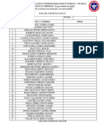 Lista de Asisitencia Especialidad P