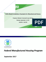 HUDs Model Installation Standards For Manufactured Homes