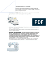 Types de Machines À Coudre