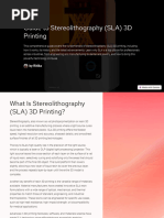 Guide To Stereolithography SLA 3D Printing